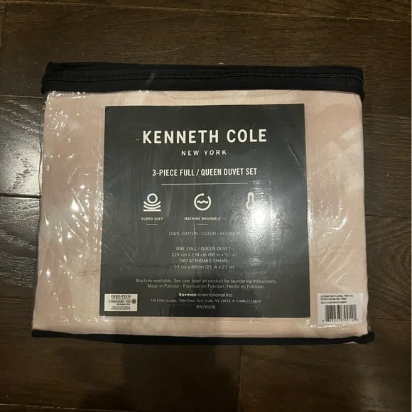 50%OFF‼️Kenneth Cole NY Lexington Floral Luxury Bedding 3pc duvet set Full QUEEN - Picture 12 of 15